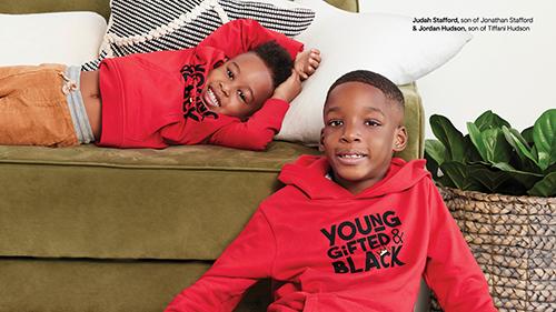 kids in red sweatshirts