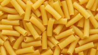 pile of dry pasta noodles