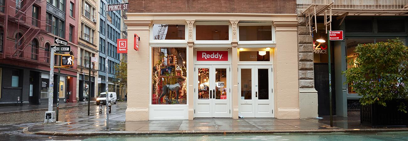 a store in a brick building