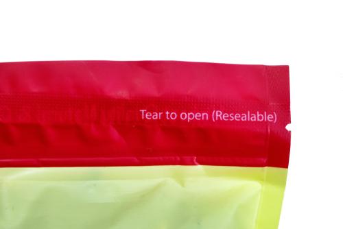 reclosable plastic bag